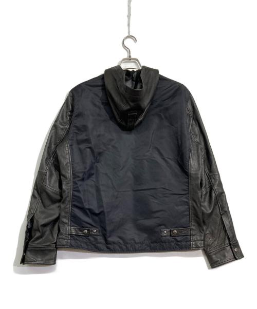 AVIREX（アヴィレックス）AVIREX (アヴィレックス) ラムレザー切替ナイロンパーカー ブラック サイズ:XLの古着・服飾アイテム