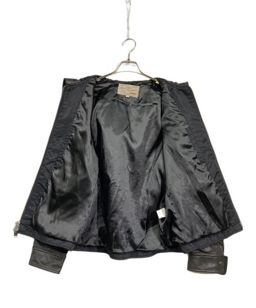 AVIREX（アヴィレックス）AVIREX (アヴィレックス) ラムレザー切替ナイロンパーカー ブラック サイズ:XLの古着・服飾アイテム