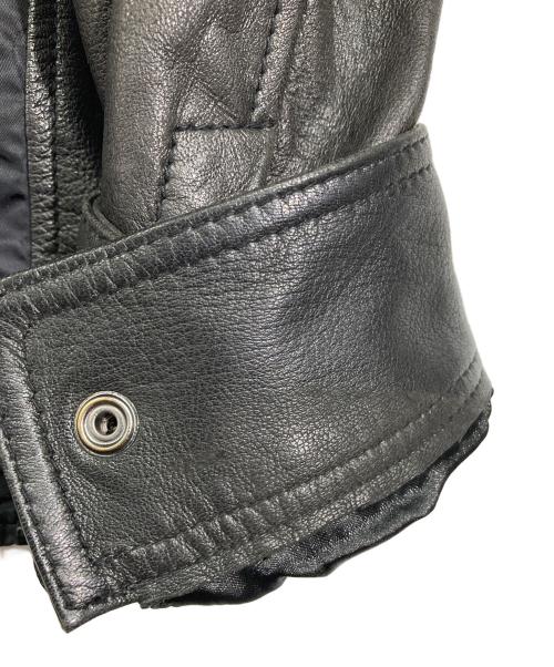 AVIREX（アヴィレックス）AVIREX (アヴィレックス) ラムレザー切替ナイロンパーカー ブラック サイズ:XLの古着・服飾アイテム