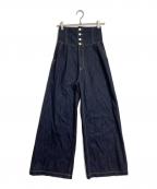 moussyマウジー）の古着「CORSET DESIGN バギー デニム」｜ブルー