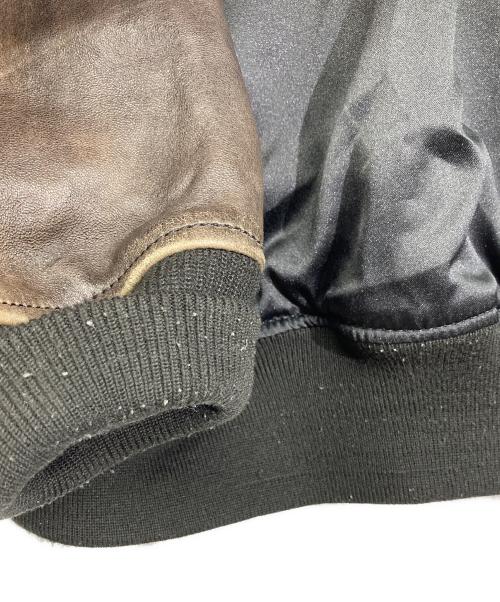 AVIREX（アヴィレックス）AVIREX (アヴィレックス) ウエストポイントMA-1 レザージャケット ブラウン サイズ:XLの古着・服飾アイテム