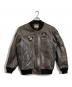AVIREX（アヴィレックス）の古着「ウエストポイントMA-1 レザージャケット」｜ブラウン