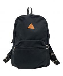 IL BISONTE（イル ビゾンテ）の古着「レザー切替ナイロンリュック」｜ブラック