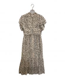 HER LIP TO（ハーリップトゥ）の古着「Muguet-printed Romantic Dress」｜ベージュ