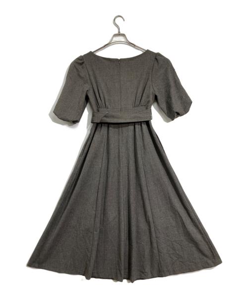 HER LIP TO（ハーリップトゥ）Her lip to (ハーリップトゥ) ベルテッドパフスリーブワンピース グレー サイズ:Sの古着・服飾アイテム