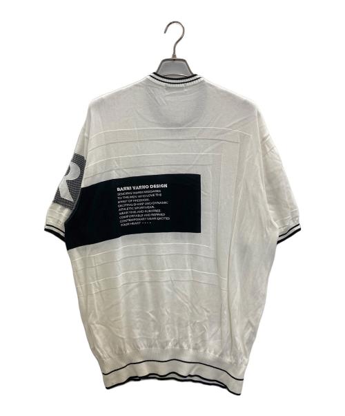 BARNI VARNO（バーニヴァーノ）BARNI VARNO (バーニヴァーノ) 半袖ニット ホワイト サイズ:LLの古着・服飾アイテム