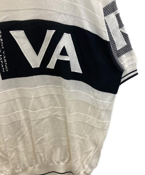 BARNI VARNO（バーニヴァーノ）BARNI VARNO (バーニヴァーノ) 半袖ニット ホワイト サイズ:LLの古着・服飾アイテム