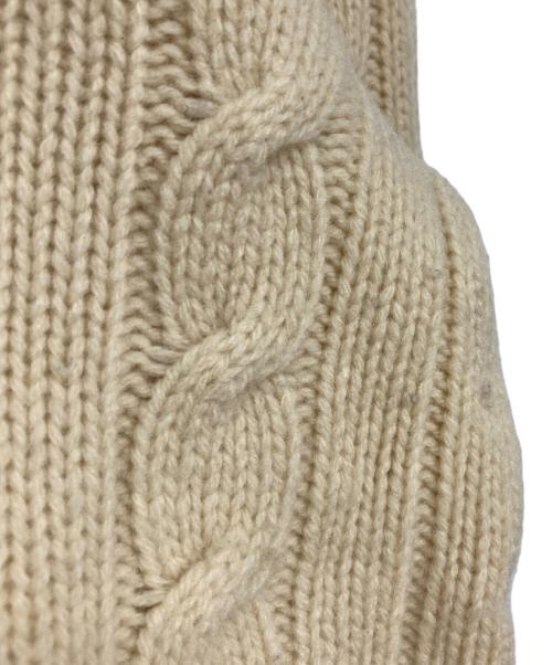 Rugby Ralph Lauren（ラグビーラルフローレン）Rugby Ralph Lauren (ラグビーラルフローレン) エルボーパッチチルデンニット アイボリー サイズ:Lの古着・服飾アイテム