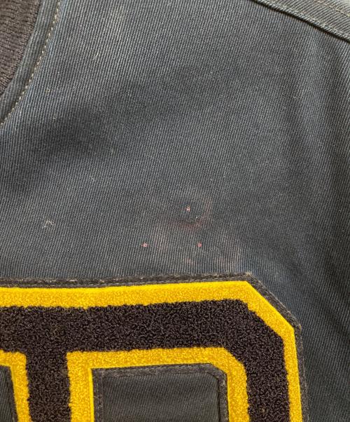 POLO RALPH LAUREN（ポロ・ラルフローレン）POLO RALPH LAUREN (ポロ・ラルフローレン) レザー切替スタジャン ネイビー×ベージュ サイズ:XLの古着・服飾アイテム