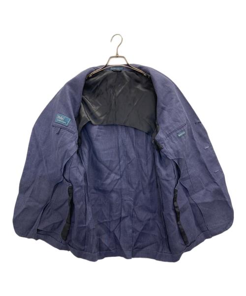 POLO RALPH LAUREN（ポロ・ラルフローレン）POLO RALPH LAUREN (ポロ・ラルフローレン) リネン混テーラードジャケット ネイビー サイズ:44Rの古着・服飾アイテム