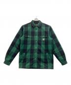 CarHarttカーハート）の古着「Relaxed Fit Heavyweight Flannel Sherpa-Lined Shirt Jac」｜グリーン