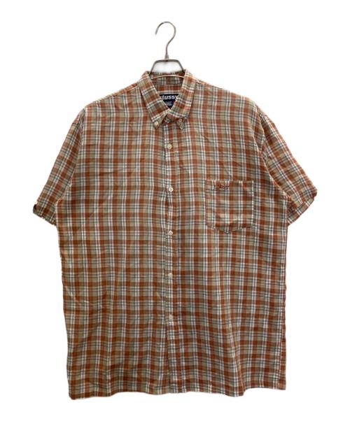 stussy（ステューシー）stussy (ステューシー) チェックシャツ ブラウン サイズ:Ｌの古着・服飾アイテム