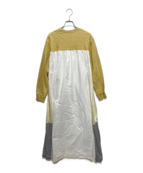 SueUNDERCOVER（スーアンダーカバー）SueUNDERCOVER (スーアンダーカバー) スウェットドッキングワンピース イエロー×ホワイト サイズ:1の古着・服飾アイテム