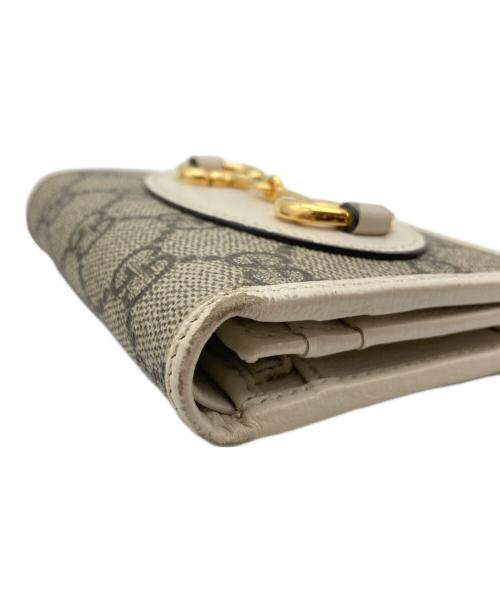 GUCCI（グッチ）GUCCI (グッチ) GGスプリームホースビットウォレット ベージュの古着・服飾アイテム