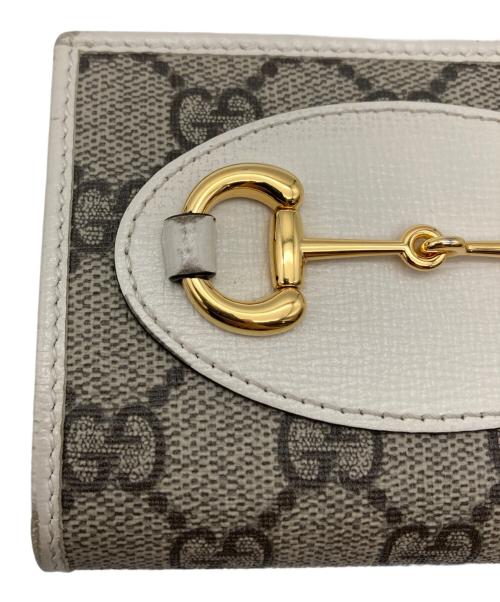 GUCCI（グッチ）GUCCI (グッチ) GGスプリームホースビットウォレット ベージュの古着・服飾アイテム