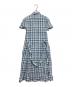 POLO RALPH LAUREN (ポロ・ラルフローレン) リネンチェックシャツワンピース ブルー サイズ:2：12000円