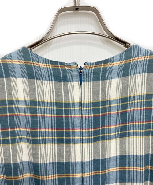 POLO RALPH LAUREN（ポロ・ラルフローレン）POLO RALPH LAUREN (ポロ・ラルフローレン) チェックノースリーブワンピース ネイビー サイズ:2の古着・服飾アイテム