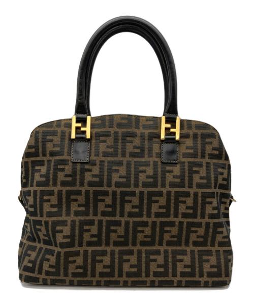 FENDI（フェンディ）FENDI (フェンディ) ズッカ柄ハンドバッグ ブラウンの古着・服飾アイテム