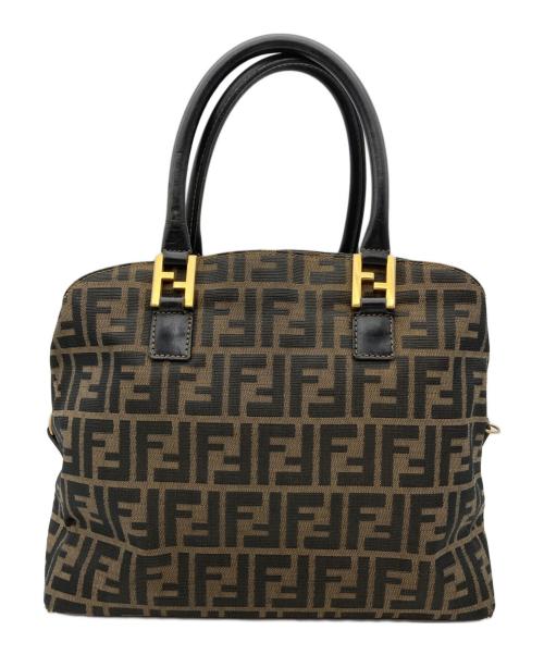 FENDI（フェンディ）FENDI (フェンディ) ズッカ柄ハンドバッグ ブラウンの古着・服飾アイテム