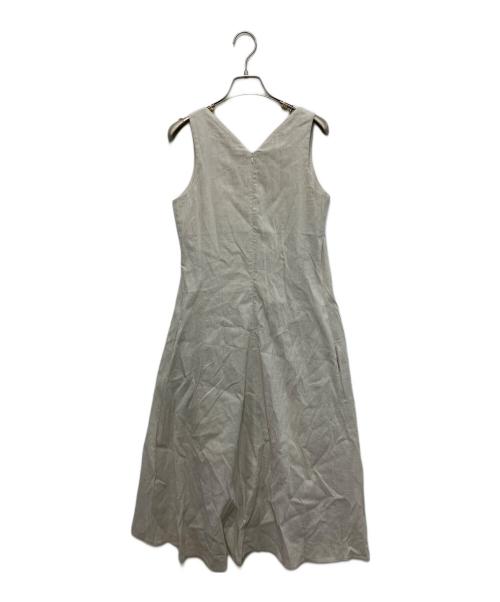 theory（セオリー）theory (セオリー) リネン混ノースリーブワンピース ベージュ サイズ:2の古着・服飾アイテム