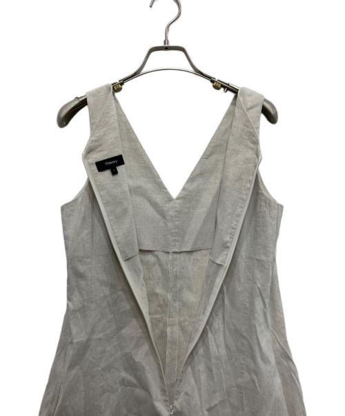 theory（セオリー）theory (セオリー) リネン混ノースリーブワンピース ベージュ サイズ:2の古着・服飾アイテム