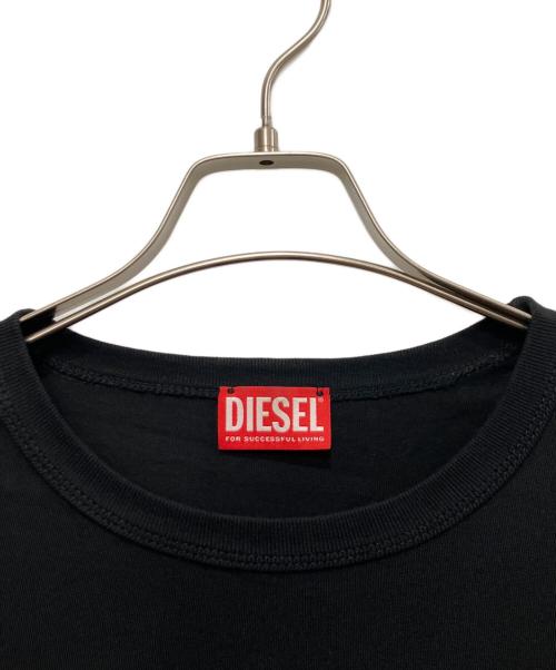 DIESEL（ディーゼル）DIESEL (ディーゼル) メタリックオーバルロゴTシャツ ブラック サイズ:Sの古着・服飾アイテム