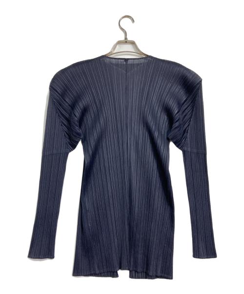 PLEATS PLEASE（プリーツプリーズ）PLEATS PLEASE (プリーツプリーズ) プリーツカーディガン ネイビー サイズ:3の古着・服飾アイテム