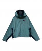 stussyステューシー）の古着「ロゴアノラックパーカー」｜ブルー×ネイビー