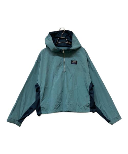 stussy（ステューシー）stussy (ステューシー) ロゴアノラックパーカー ブルー×ネイビー サイズ:Mの古着・服飾アイテム