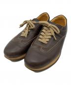 BURBERRY LONDONバーバリーロンドン）の古着「レザースニーカー」｜ブラウン