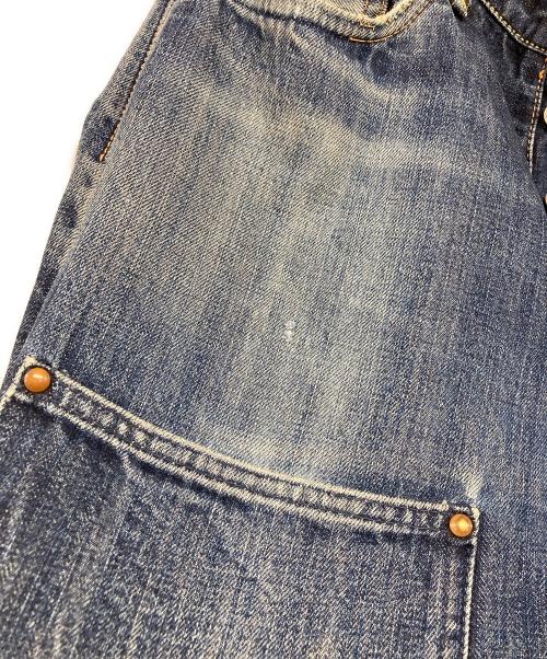 EVISU（エヴィス）EVISU (エヴィス) シンチバックダブルニーデニムパンツ インディゴ サイズ:W34の古着・服飾アイテム