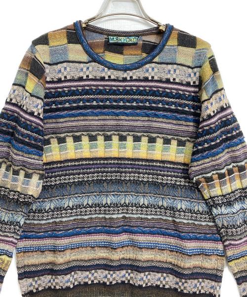 M.&KYOKO（エムアンドキョウコ）M.&KYOKO (エムアンドキョウコ) ジャガードニット マルチカラー サイズ:1の古着・服飾アイテム