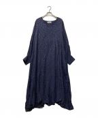 SUMI STYLEスミ スタイル）の古着「ドット柄フレアワンピース」｜ネイビー
