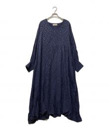 SUMI STYLE（スミ スタイル）の古着「ドット柄フレアワンピース」｜ネイビー