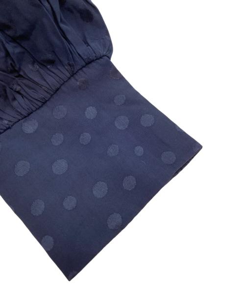 SUMI STYLE（スミ スタイル）SUMI STYLE (スミ スタイル) ドット柄フレアワンピース ネイビー サイズ:Fの古着・服飾アイテム