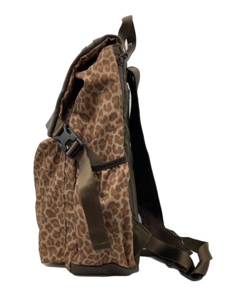 ear PAPILLONNER（イアパピヨネ）ear PAPILLONNER (イアパピヨネ) BURLAP OUTFITTER (バーラップアウトフィッター) ボトムレザーレオパードリュック イエローの古着・服飾アイテム