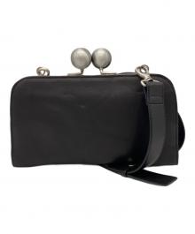 kawa-kawa（カワカワ）の古着「がま口お財布ショルダーバッグ」｜ブラック