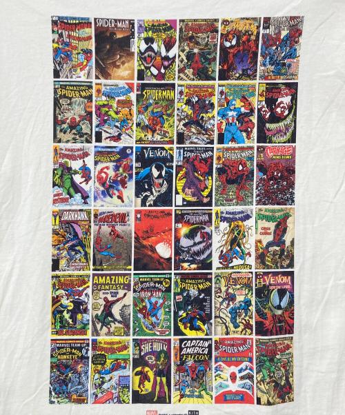 KITH（キス）KITH (キス) MARVEL (マーベル) Spider-Man Comic Covers Tee アイボリー サイズ:Lの古着・服飾アイテム