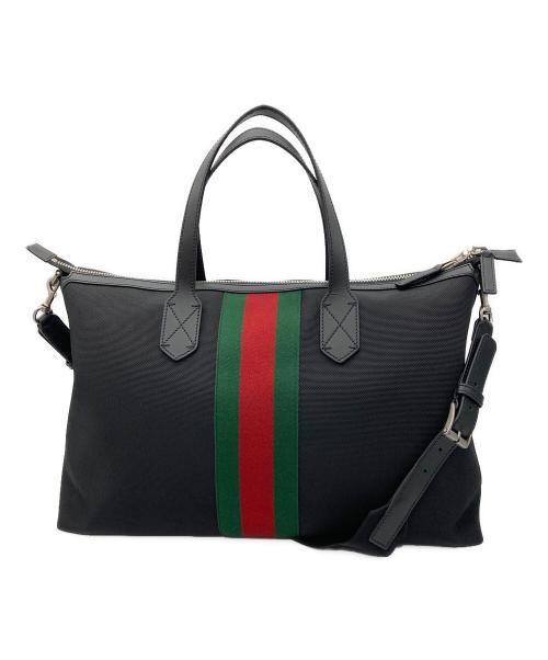 GUCCI（グッチ）GUCCI (グッチ) ナイロン2WAYボストンバッグ ブラックの古着・服飾アイテム