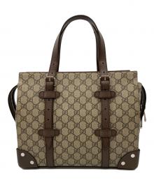 GUCCI（グッチ）の古着「スクエアトートバッグ」｜ブラウン