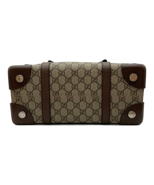 GUCCI（グッチ）GUCCI (グッチ) スクエアトートバッグ ブラウンの古着・服飾アイテム