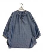 Leilianレリアン）の古着「刺繍ブラウス」｜ブルー