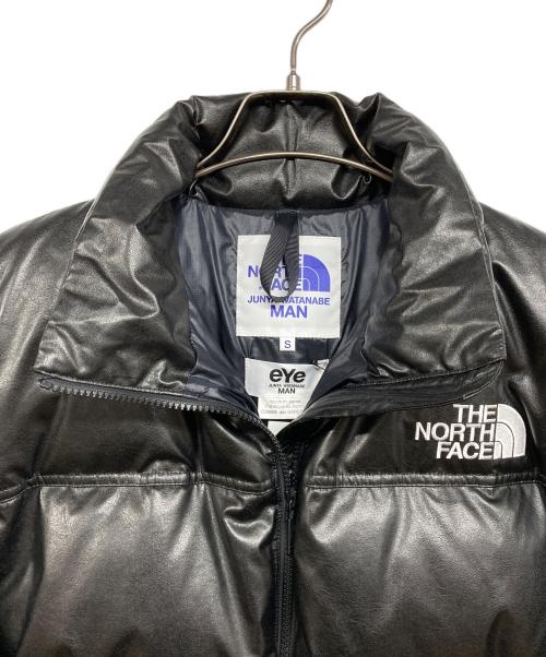 eYe COMME des GARCONS JUNYAWATANABE MAN（アイ コム デ ギャルソン ジュンヤ ワタナベ マン）eYe COMME des GARCONS JUNYAWATANABE MAN THE NORTH FACE (ザ ノース フェイス) シンセティックレザー ヌプシ ダウンジャケット ブラック サイズ:Sの古着・服飾アイテム