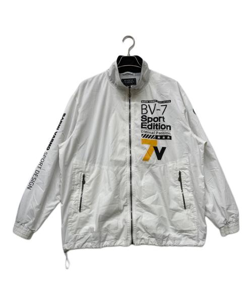BARNI VARNO（バーニヴァーノ）BARNI VARNO (バーニヴァーノ) ロゴワッペンジャケット ホワイト サイズ:LLの古着・服飾アイテム