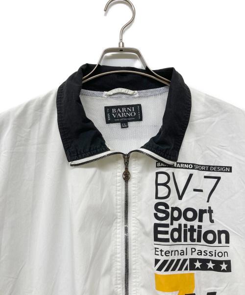 BARNI VARNO（バーニヴァーノ）BARNI VARNO (バーニヴァーノ) ロゴワッペンジャケット ホワイト サイズ:LLの古着・服飾アイテム