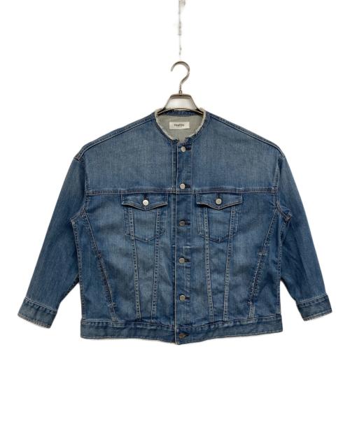 Healthy DENIM（ヘルシーデニム）Healthy denim (ヘルシーデニム) ノーカラーデニムジャケット ブルー サイズ:1の古着・服飾アイテム