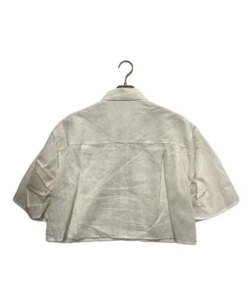 IENA（イエナ）IENA (イエナ) リネンミックスクロップドシャツ ホワイト サイズ:不明の古着・服飾アイテム