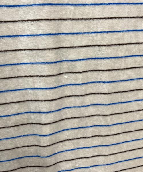 6(ROKU) BEAUTY&YOUTH（ロク ビューティーアンドユース）6(ROKU) BEAUTY&YOUTH (ロク ビューティーアンドユース) ボーダーベロアワンピース ベージュ サイズ:38の古着・服飾アイテム