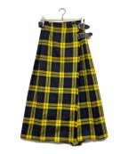 O'NEIL OF DUBLINオニールオブダブリン）の古着「チェック キルトスカート」｜イエロー