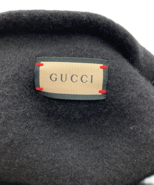 GUCCI（グッチ）GUCCI (グッチ) GGマーモント ロゴベレー帽 ブラックの古着・服飾アイテム